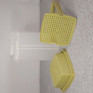 Vintage Tupperware® Avocado Green Pickle Keeper Jar 1560-2 1561-4 Made in USA